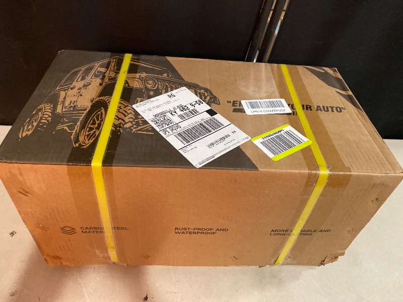 Photo 1 of Door Storage System Hangers Rack Bracket Compatible with 2007-2025 Jeep Gladiator JT & Wrangler JK JKU JL JLU Unlimited 4 Doors , Wall Mounted Removable Doors Holder (Front & Rear Doors, Black)