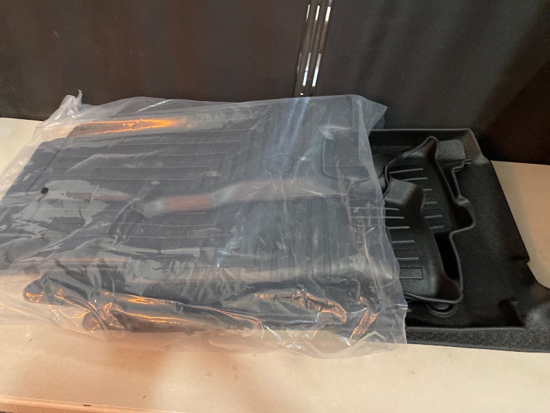 Photo 1 of Floor Mats for 2022 2023 2024 2025 Jeep Wagoneer/Wagoneer L (7-Passenger Only),TPE All Weather Protection Slush Car Floor Liners Black