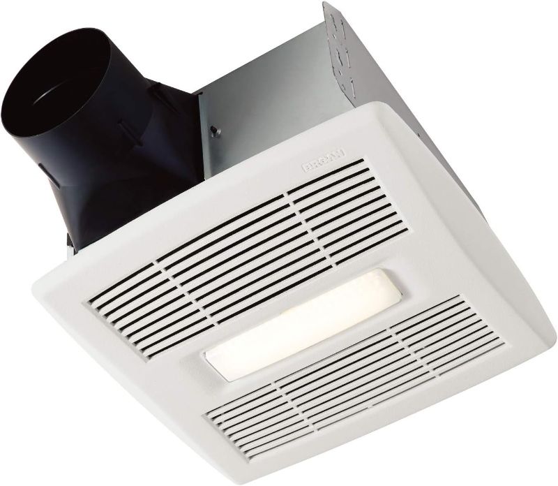 Photo 1 of Broan-NuTone AE50110DCL Selectable Speed Ventilation Fan with LED, ENERGY STAR Certified, 50-80-110 CFM, 0.3-0.4-0.9 Sones