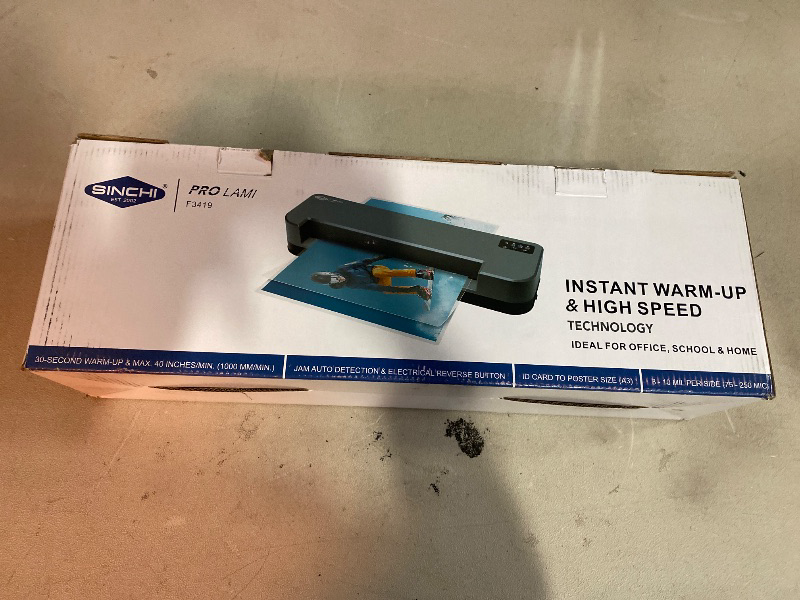 Photo 1 of SINCHI 13-Inch 4-Roller Thermal Laminator & Foil Applicator w/LCD Display, 30s Warm-Up, 16s/Sheet, Supports 3–10 Mil, Micro-Adjust for Smoother Results, Commercial-Grade for Busy Offices, DIY Crafts