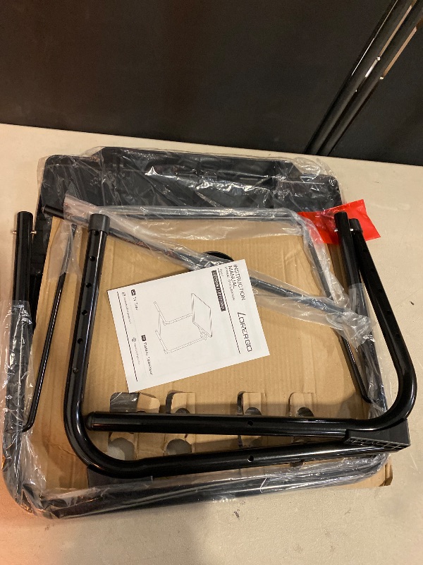 Photo 1 of Adjustable TV Tray Table - TV Dinner Tray on Bed & Sofa, Comfortable Folding Table with 6 Height & 3 Tilt Angle Adjustments (Black)