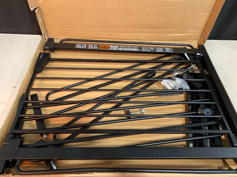 Photo 1 of Cumbor 36" Extra Tall Baby Gate for Stairs, 29.7-57" Extra Wide Dog Gate for Doorways Hallways, Pressure Mounted Child Gate for Wide Opening, Auto Close Personal Safety for Babies and Pets, Black