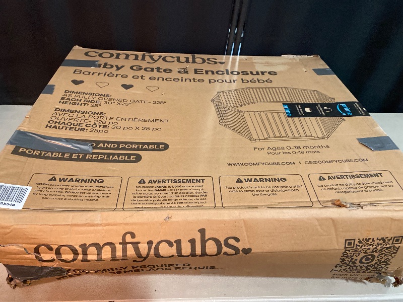 Photo 1 of Cumbor 29.7-46" Baby Gate for Stairs, Toddler Safety Essentials for The House, Auto Close Dog Gate for Doorways, Mom's Choice Awards Winner-Easy Install Pressure Mounted Pet Gates for Dogs, White