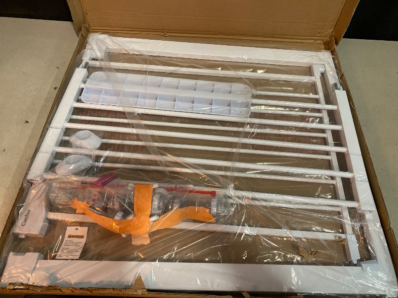 Photo 1 of Cumbor 29.7-46" Baby Gate for Stairs, Toddler Safety Essentials for The House, Auto Close Dog Gate for Doorways, Mom's Choice Awards Winner-Easy Install Pressure Mounted Pet Gates for Dogs, White