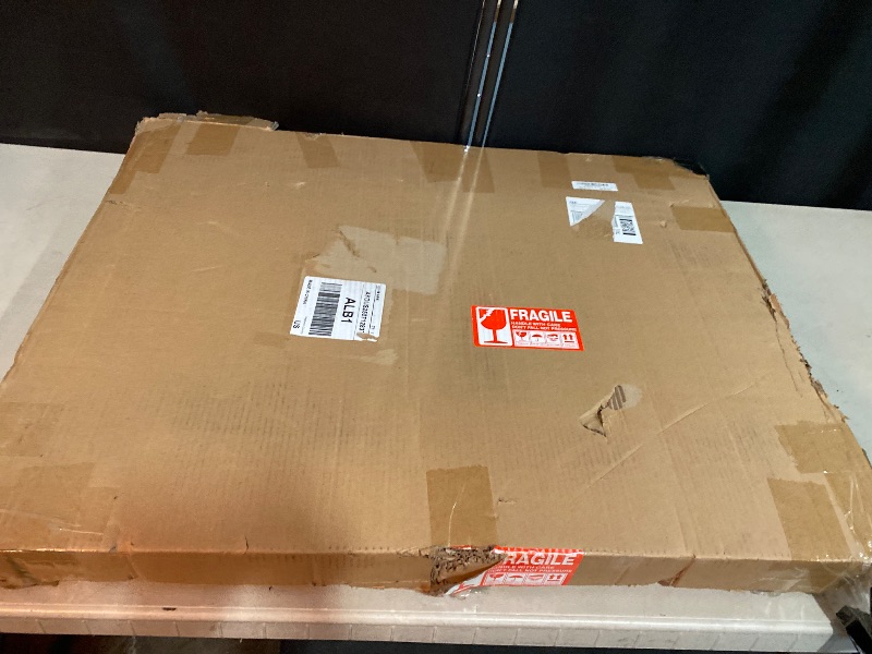 Photo 1 of Clear Acrylic Dog Gate, 4 Panel 96" W x 31.5" H, Transparent Freestanding Pet Playpen Indoor, Foldable Pet Fence Barrier for Doorway with Handle/Support Feet