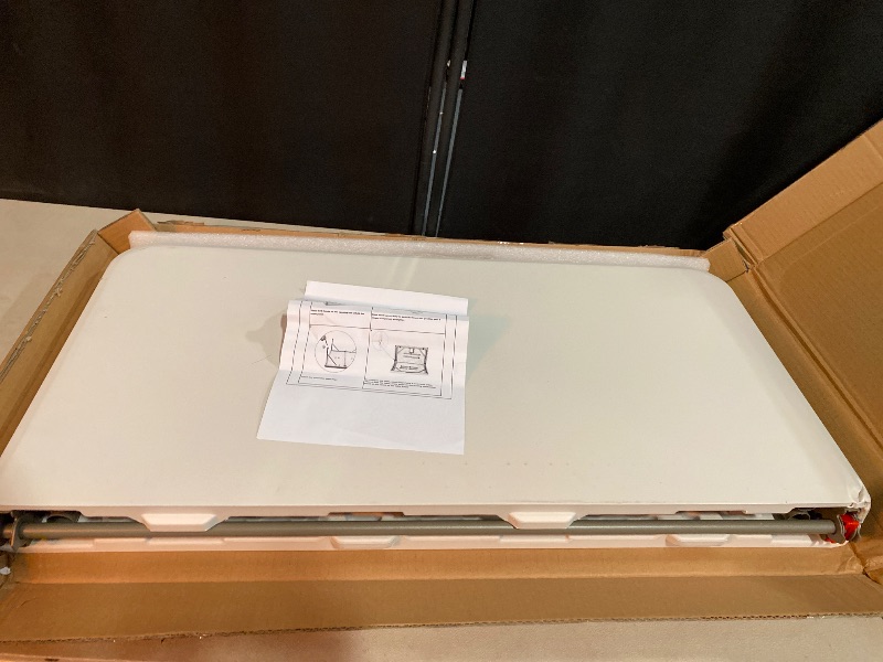 Photo 1 of 34" Square Folding Table with Resin Top, Plastic Folding Card Table with Collapsible Legs for Adults Indoor Outdoor Use, White