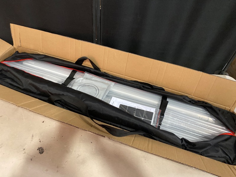 Photo 1 of Jiang&Rong 10ft x 10ft Adjustable Backdrop Stand Kit - Heavy Duty Pipe and Drape Stand for Wedding, Birthday Party, Banquet Decorations (Silver)