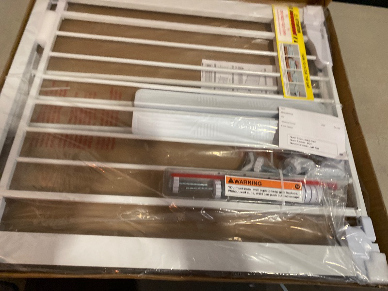 Photo 1 of Cumbor 29.7-40.6" Baby Gate for Stairs, Mom's Choice Awards Winner-Dog Gate for Doorways, Pressure Mounted Auto-Close Pet Gates for Dogs Indoor, Safety Child Gate with Easy Walk Thru Door, White