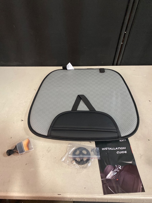 Photo 1 of Car Seat Cushion, Comfort Memory Foam Car Cushions for Driving, Breathable Leather Surface with Anti Slip Rubber Bottom, Seat Cushion for Car and Office Chair (1 Pack, Black)