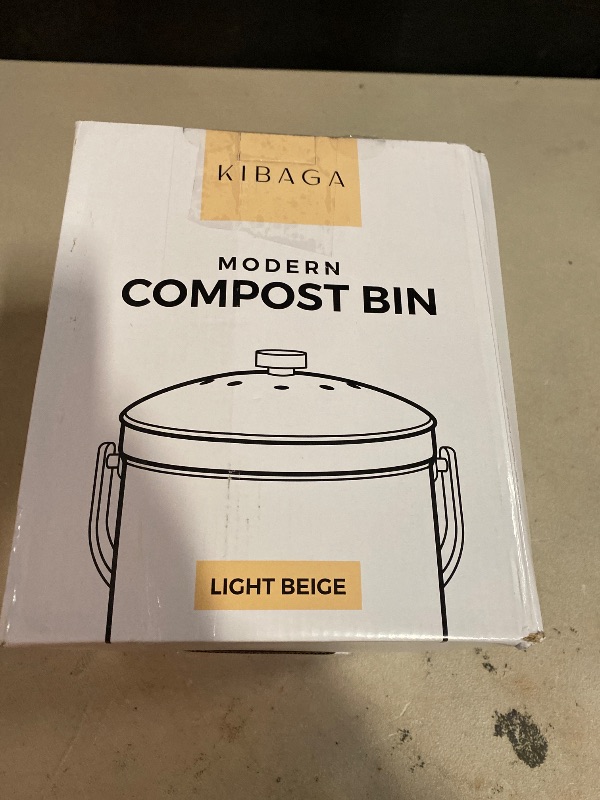 Photo 1 of Beautiful Kitchen Compost Bin with Smell Proof Lid - Rust Proof and Odorless Compost Bucket for Your Countertop with No Smell Filters - Easy to Clean 1.1 Gallon Bin Looks Great On Any Kitchen Counter