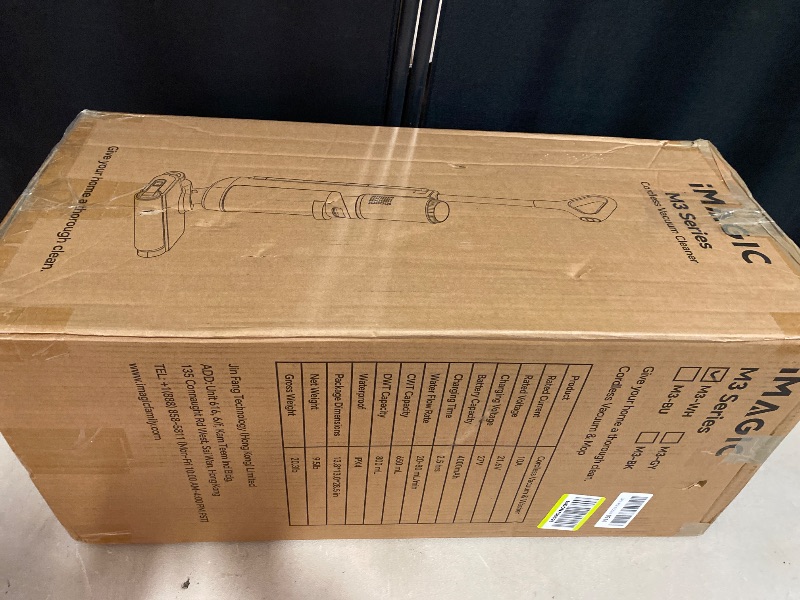 Photo 1 of IMAGIC M3 Wet Dry Vacuum Cleaner, Cordless Vacuum Mop All in One for Hard Floors, Lightweight Floor Cleaner for Sticky Messes with Edge Cleaning, Self-Cleaning and Hot Air Drying, White