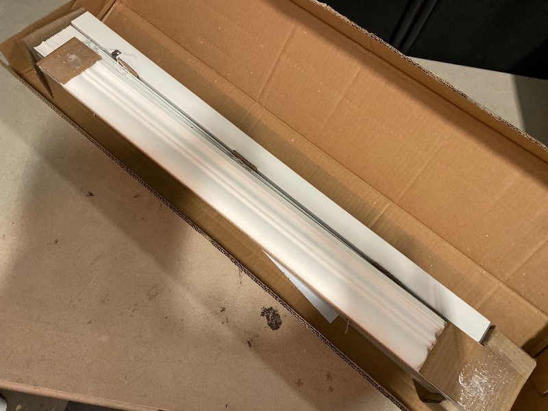 Photo 1 of Lotus & Windoware Cordless, 2 Inch Faux Wood Blind, 34.5" Wide x 36" Long, Window Blinds, Blinds & Shades, Blinds for Indoor Windows, Embossed, Bright White