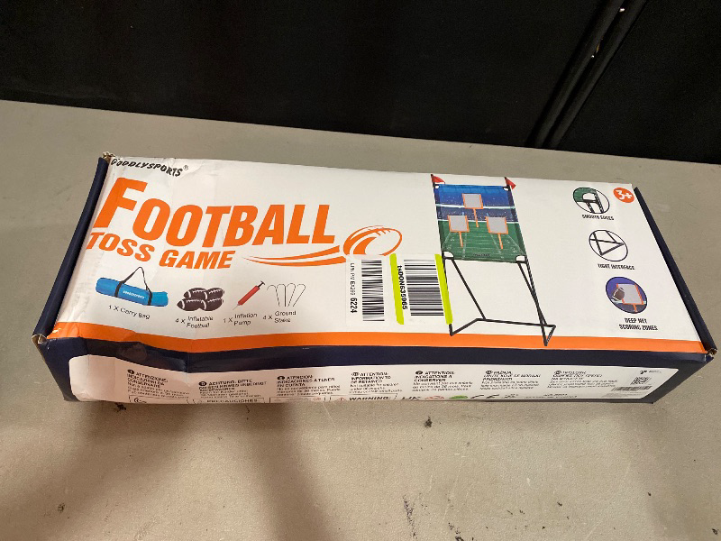 Photo 1 of Football Toss Game with 4 Inflatable Balls + 66" Throwing Target - Football Target Practice for Kids + Football Gifts for Boys 8-12 - Carnival Games for Kids + Yard Games for Adults