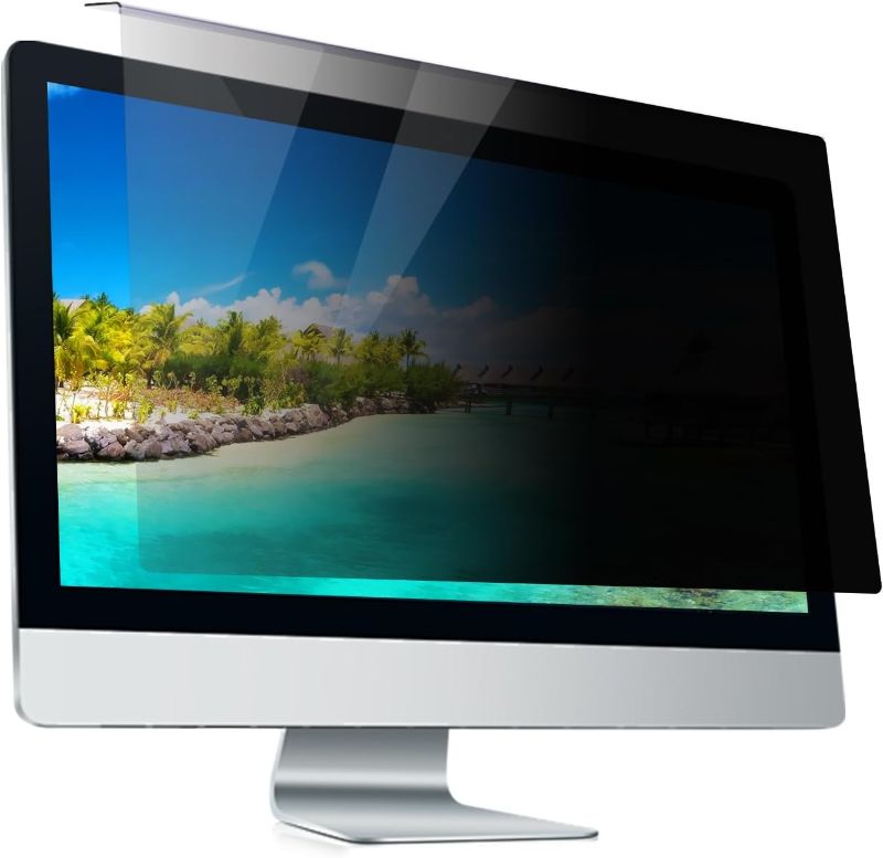 Photo 1 of Hanging Computer Privacy Screen Protector for 23, 23.6, 23.8, 24 Inches for 16:9 Widescreen Monitor, Blue Light Blocking Screen Protector Computer Privacy Screen Filter Panel for Desktop Computer