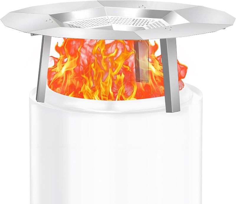 Photo 1 of Heat Deflector for Solo Stove Yukon 27" – 304 Stainless Steel Heat Diffuser Accessory for Fire Pits, Heat Deflector with Spark Guard for Solo Stove Yukon Accessories