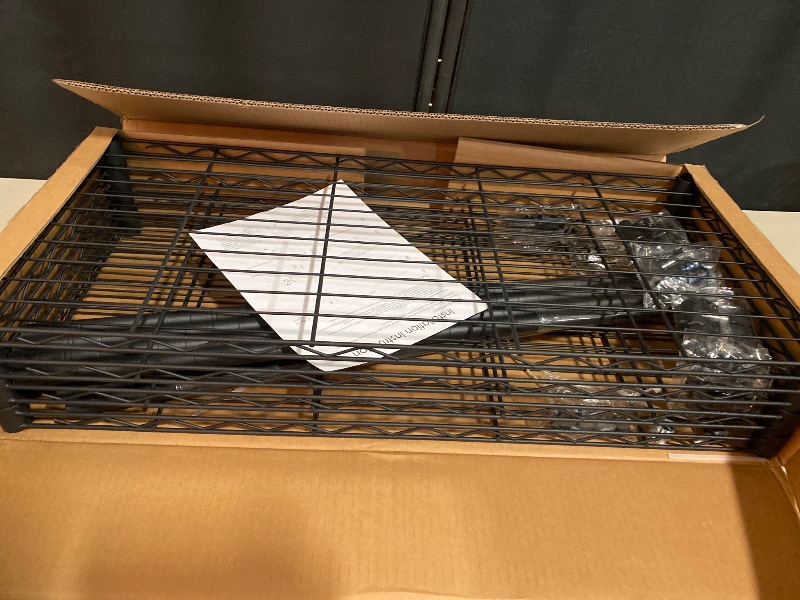 Photo 1 of 4-Wire Shelving Metal Storage Rack Adjustable Shelves,Standing Storage Shelf Units for Laundry Bathroom Kitchen Pantry Closet(Black,14.1" D x 30" W x 54" H)