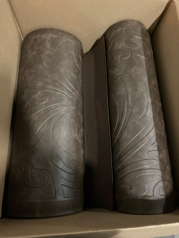 Photo 1 of 2 Pack Kitchen Mat Cushioned Anti-Fatigue Floor Mat Waterproof Non-Slip Standing Mat Ergonomic Comfort Floor Mat Rug for Home,Office,Sink,Laundry,Desk 39"(L) x 20"(W),Brown