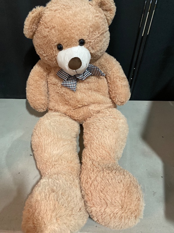 Photo 1 of Giant Teddy Bear 4 Feet,Adorable and Cuddly Big Bear Stuffed Animal 47", Classic Teddy Bear Plush Gift Decoration for Baby Shower,Party,Birthday,Valentines Day,Tan