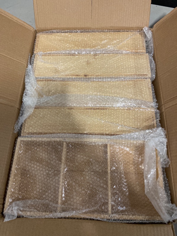 Photo 1 of 5 pieces Bamboo Drawer Organizer, Adjustable 3 Individual Junk Drawer organizer for Bathroom and Kitchen, Wood Drawer Organier Boxes for Jewellery, Make up and Tea Bag