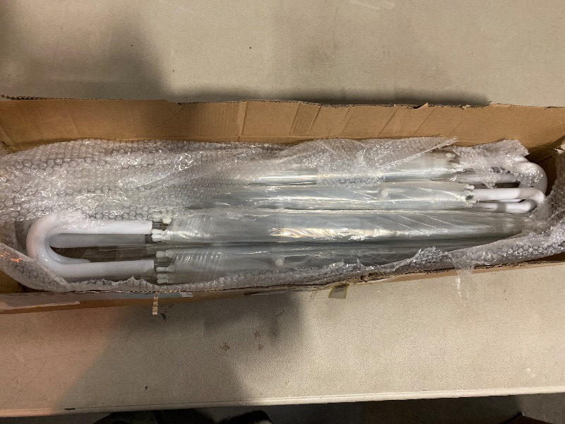 Photo 1 of Clear Wedding Umbrellas Bulk, High-Visibility Transparent Rain Umbrella, Firm and Durable, Easy Operation, Large Clear Umbrella for Wedding Bride Groom Photography Golf Outdoor