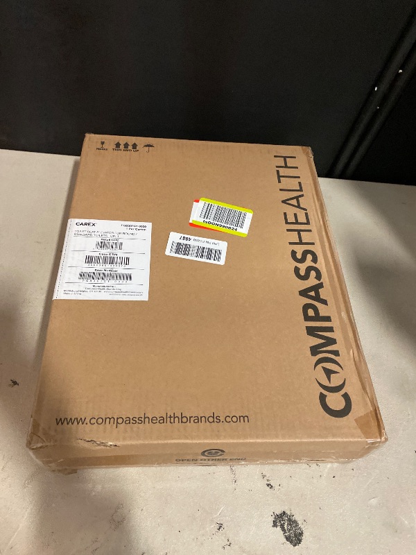 Photo 1 of Carex Toilet Seat Riser, Elongated Raised Toilet Seat Adds 3.5 inches to Toilet Height, for Assistance Bending or Sitting, 300 Pound Weight Capacity Toilet Riser