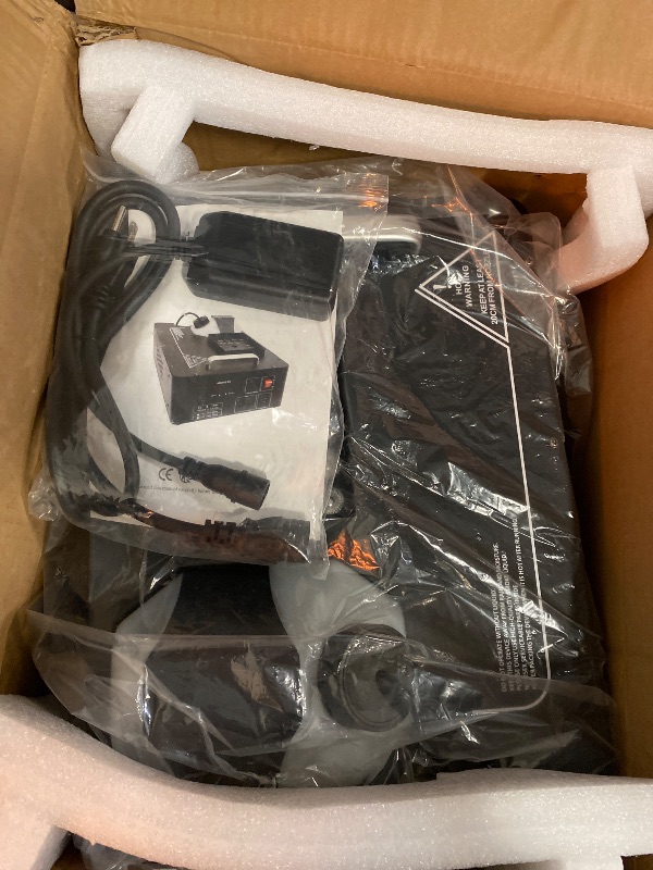 Photo 1 of 1500W Fog Machine with Lights 24 RGB LED Stage Smoke Machine Vertical Halloween Smoke Machine DMX/Wireless/Manual Control 2.5 Liters with 20000 CFM for Wedding Christmas Party Outdoor Indoor