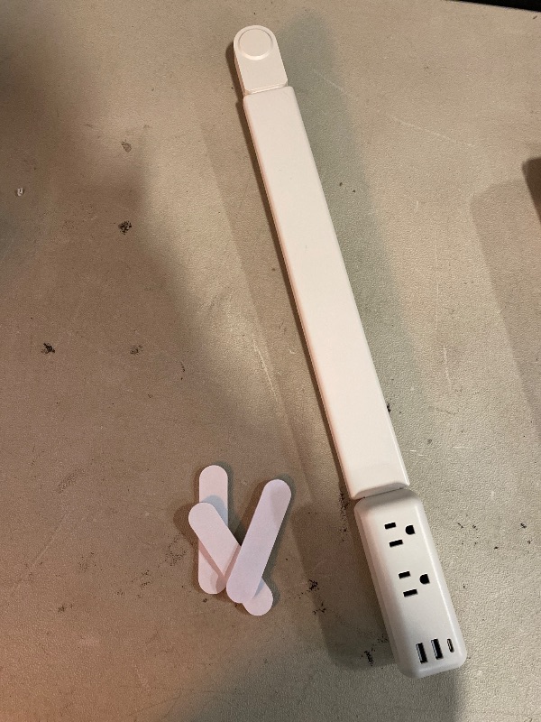 Photo 1 of Electrical Outlet Extender Long Stick with USB-A&USB-C&2 AC Outlets,Telescopic Plug Extends 22"-34",180° Rotating & Extendable for Hard-to-Reach Outlets Behind Couch,Bed,Nightstand,Desk