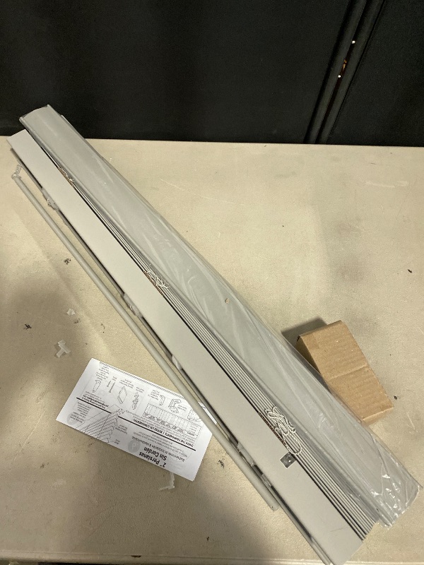 Photo 1 of Lotus & Windoware Cordless, 2 Inch Faux Wood Blind, 34" Wide x 36" Long, Window Blinds, Blinds & Shades, Blinds for Indoor Windows, Embossed, Bright White