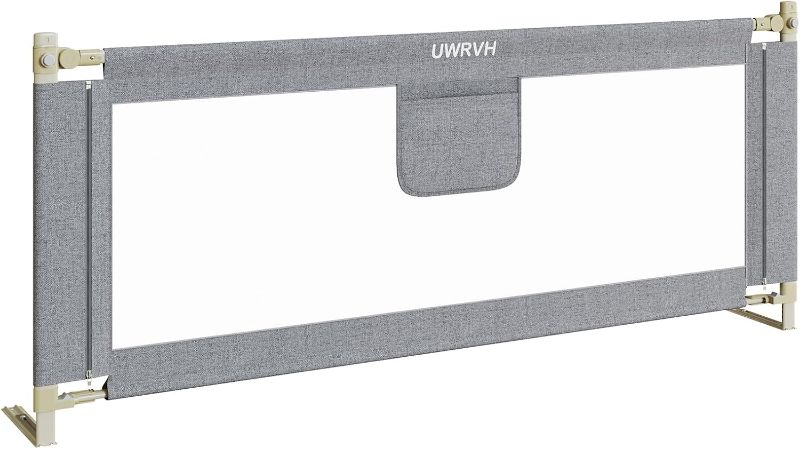 Photo 1 of Bed Rails for Toddlers Toddler Bed Rails Bed Rail for Baby - Adjustable Height Bed Guard with Child Safety Lock, Universal Fit for King/Full/Twin Beds (Grey, 1 Side 39Inch)