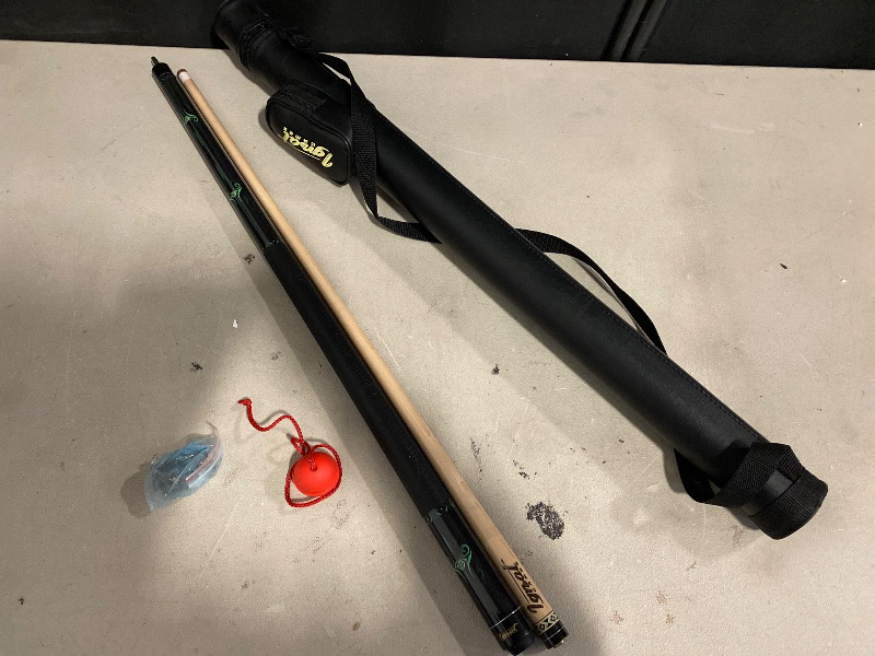 Photo 1 of IgnatGames Professional Pool Cue Set – 58" 2-Piece Canadian Maple Stick with Low Deflection Shaft, Hard Case, Tip Maintenance Tool and Accessories