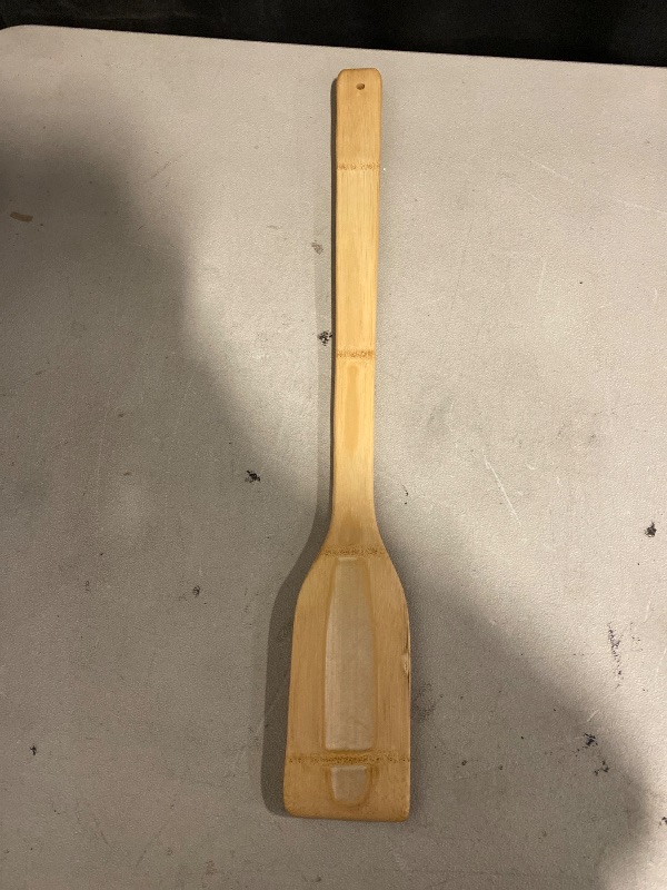 Photo 1 of 24 Inch Stirring Long Handle Bamboo Spoons Wooden Stir Sticks Extra Wide Kitchen Aid Bamboo Spatula Flat Paddle for Cajun Crawfish Seafood Cooking