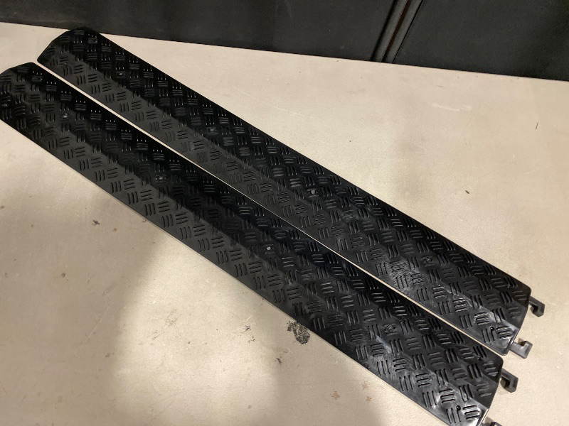 Photo 1 of Floor Cord Cover Cord Protector, Durable Cable Protection Ramp Cover, Cable Concealer for Outdoor & Indoor Use, Supports 2000lbs Single Channel Heavy Duty Hose & Cord Track Floor Protection