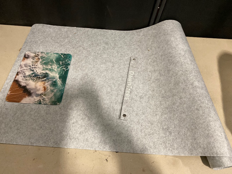 Photo 1 of DawnTrees Felt Desk Pad,Keyboard Mat (35.8x11.8Inches),Large Felt Mouse Pad,Computer Desk Mat XL,Desk Protector for Office (Light Gray)