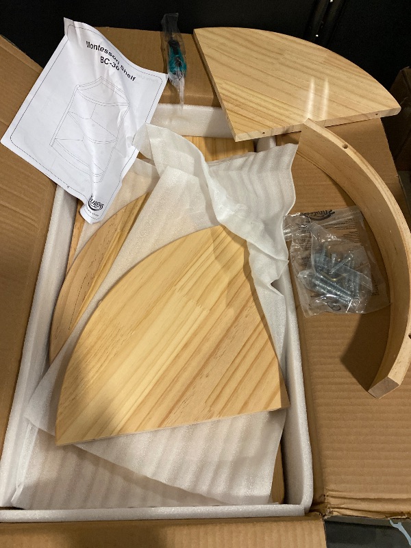 Photo 1 of Corner Cabinet, 2-Tier Montessori Shelf, Kids Toy Shelf & Wooden Bookshelf, Book Shelf for Kids Rooms, Nursery, Classroom, Kindergarten (23-5/8"*11-1/5"*11-4/5")