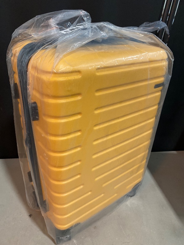Photo 1 of Carry On Luggage with Spinner Wheels, Hard Shell Carry-On Expandable Suitcase 21x14x9 Airline Approved & Built-in TSA Lock, Durable Travel Rolling Suitcase, Carry-On 20-Inch, Yellow