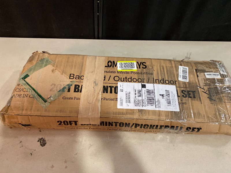 Photo 1 of Badminton Net, Height Adjustable Volleyball Net, Pickleball Net for Junior Tennis, Kids, Indoor Outdoor Court, Foldable Nylon Net with Poles 20ft. Wide