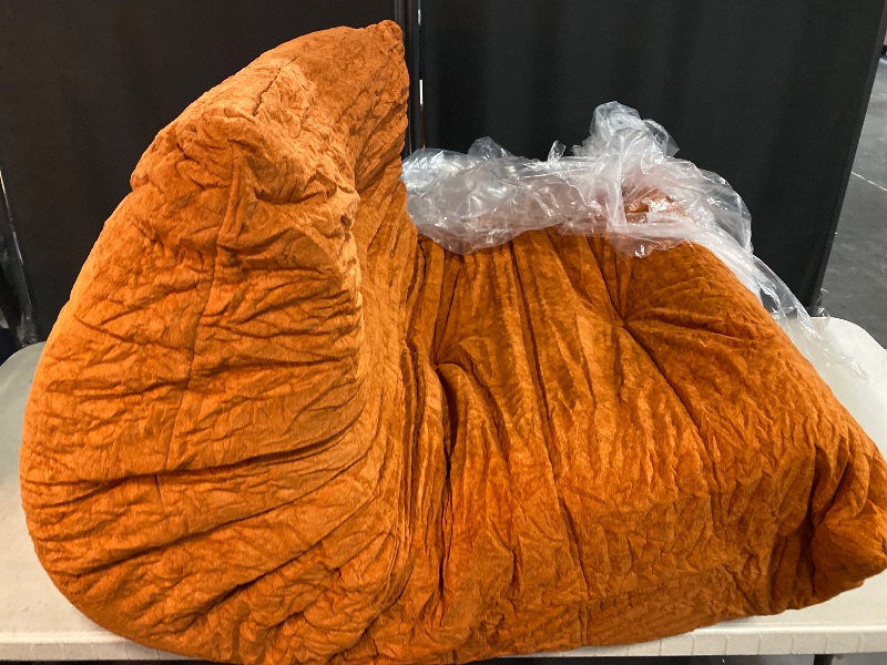 Photo 1 of Bean Bag Chair for Adults, Bean Bag Sofa - Adult Size with Soft Waterproof Fabric for Living Room, Apartments, Reading Corner, Gaming, and Movie Venue (DarkOrange)