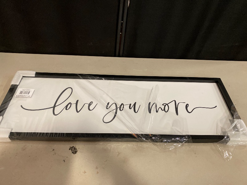 Photo 1 of GraceView Love You More Wall Decor - 41”X14”Couples Bedroom Decor Master Bedroom Wall Art Over The Bed Wall Decor I Love You More Farmhouse Wall Sign Wall Hangings (Black)