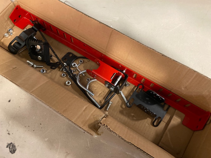 Photo 1 of Lawn Mower Trimmer Rack Compatible with Zero Turn Lawn Mower, Secures Trimmer to Lawnmower Fits 1"-2" Roll Bar, Adjustable Quick Clamp & Locking System for Lawn Care