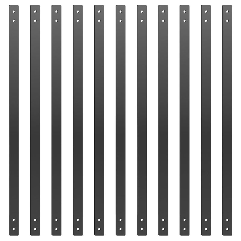 Photo 1 of 61 Pack Heavy Duty Deck Baluster with Screws, 32.25"x1"Black Metal Deck Balusters, Flat Straight Baluster Porch Railing, Durable Cast Iron Deck Railing, for Outdoor Stair Deck Porch