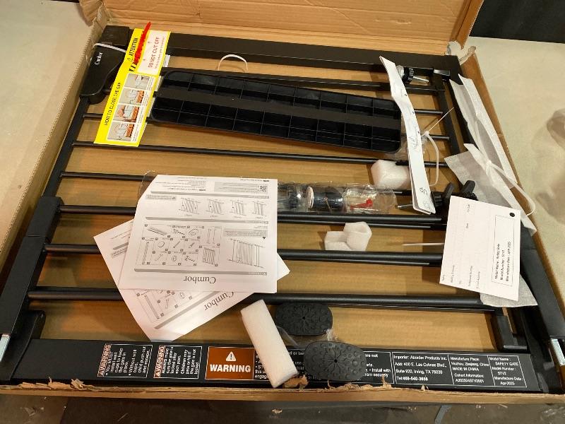 Photo 1 of Cumbor 29.7-40.6" Baby Gate for Stairs, Baby Essential Safety Gate, Mom's Choice Awards Winner-Dog Gate for Doorways, Pressure Mounted Auto-Close Pet Gates for Dogs Indoor, Durable Child Gate, Black