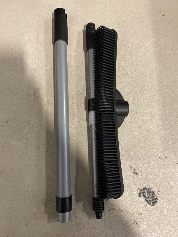 Photo 1 of FURemover Compact Pet Hair Rubber Broom with Squeegee, with Handle That Telescopes up to 40" for Carpet, Tile and Hardwood