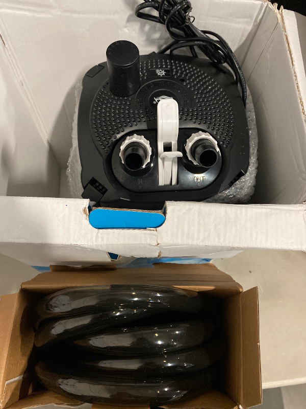 Photo 1 of AQQA 475GPH Canister Filter, Ultra-Quiet External Aquarium Canister Filters, 3 Stage Filtration Aquarium Filter with Quartz Balls and Filter Cotton for Fish Tanks and Aquariums Up to 100 Gallon 25W