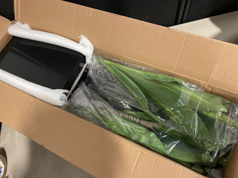 Photo 1 of Artificial Dracaena Tree Indoor, 5FT Tall Fake Tree with Black Tall Planter, Artificial Trees Fake Yucca Potted Tree for Home Office Living Room Decor, Tall Artificial Plant for Housewarming