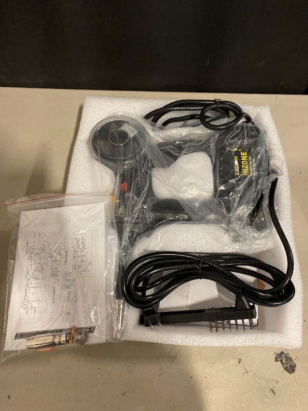 Photo 1 of Hand Held MIG Welder Machine 110V, HIZONE 100A Flux Core Portable Welding Machine, Handheld Gasless Inverter Wire Feed Welding Equipment