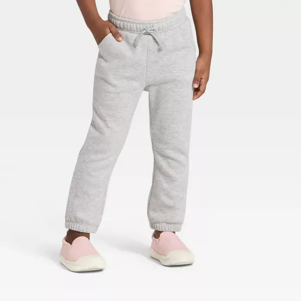 Photo 1 of 2T Toddler Girls' Fleece Jogger Pants - Cat & Jack