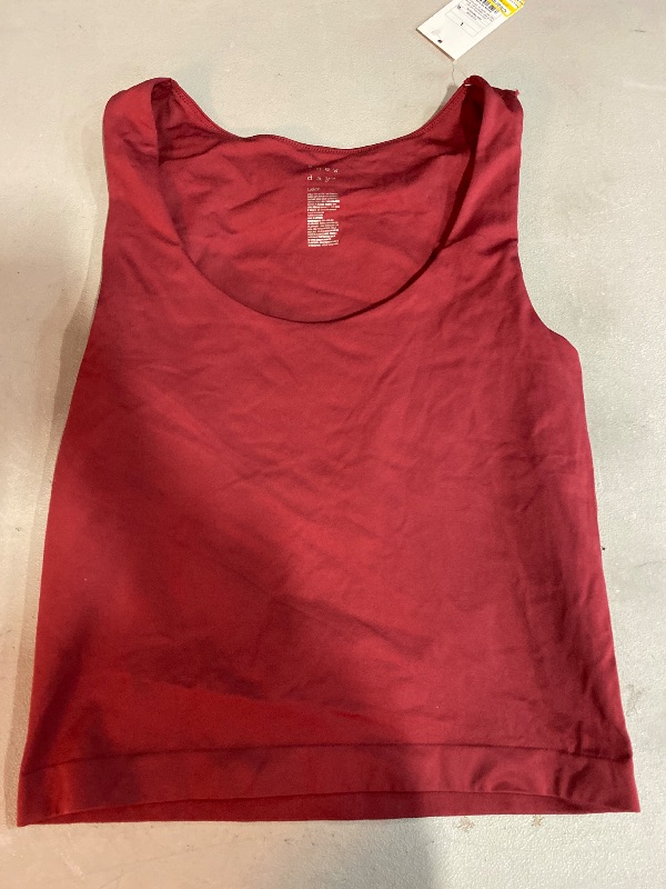 Photo 1 of L Women's Slim Fit Seamless Tank Top - a New Day Dark Pink L: Lightweight Sleeveless Scoopneck Pullover, Jersey Fabric