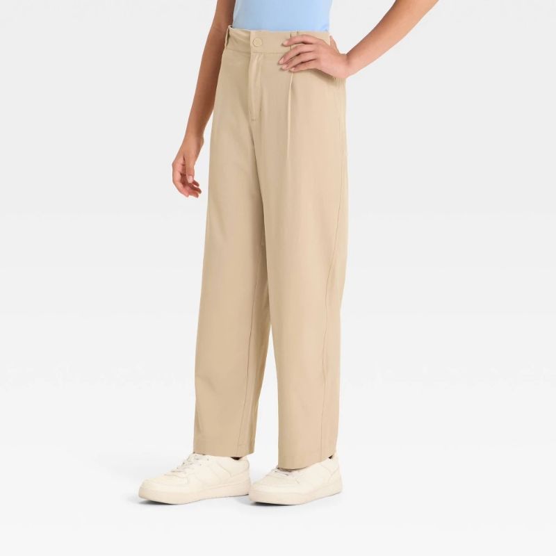 Photo 1 of M Girls' Active Light Uniform Pants - All in Motion Khaki