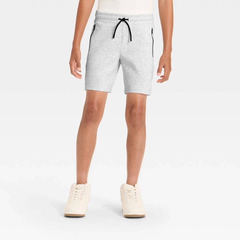 Photo 1 of L Boys' Knit Sport Pull-on Shorts - Art Class Light Heather Gray 