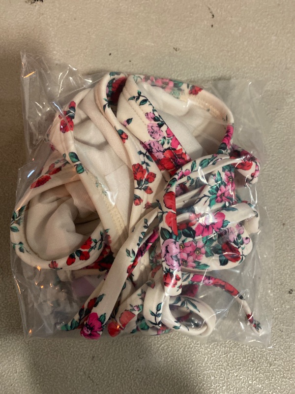 Photo 1 of S 4-6 Women's Low-Rise Ultra High Leg Extra Cheeky Side-Tie Bikini Bottom - Wild Fable Pink/Red Floral Print : Stretch Fabric, Full Lining